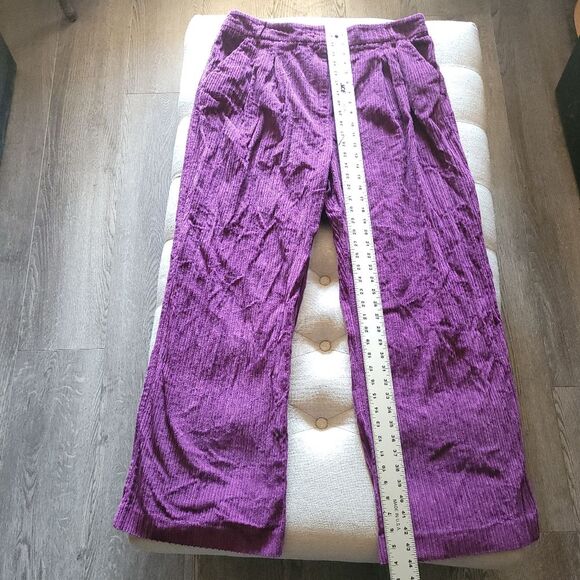 Farm Rio Corduroy Burgundy Wide-leg Trousers Womens XLarge - Picture 13 of 15